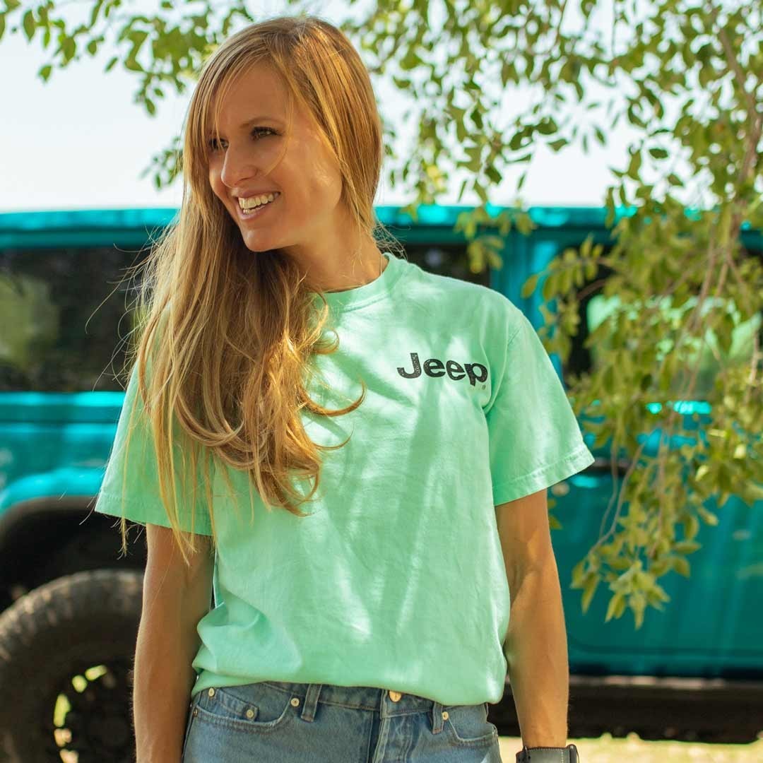Jeep Beach T-Shirt Tie Dyed CJ comfort Colors Tee Shirt teal – Sizes S/M/XL