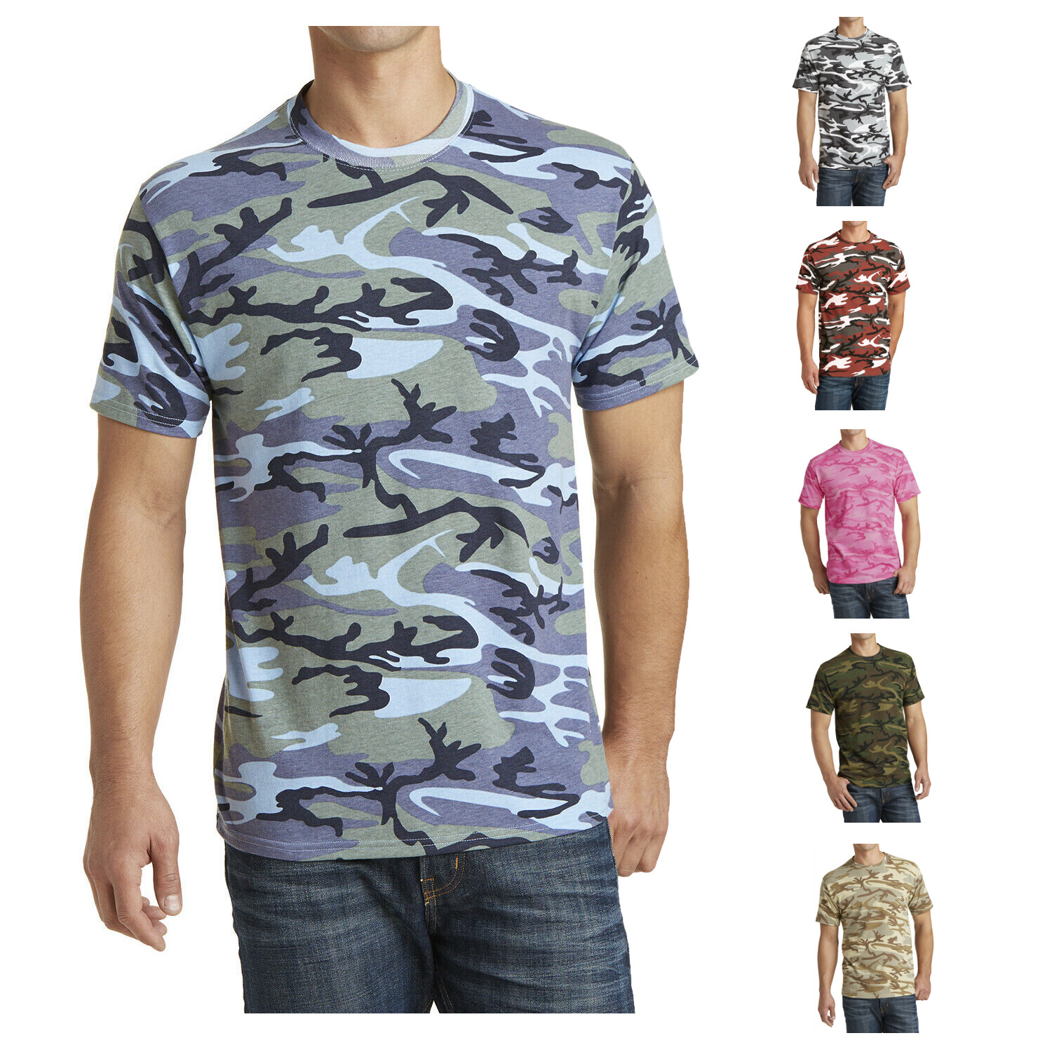 Men’s Short Sleeve Comfort Core Cotton Camo Tee PC54C