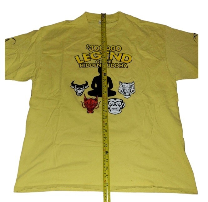 $300,000 Legend of The Hidden Buddha Men’s X-Large Yellow T-shirt Port & Company