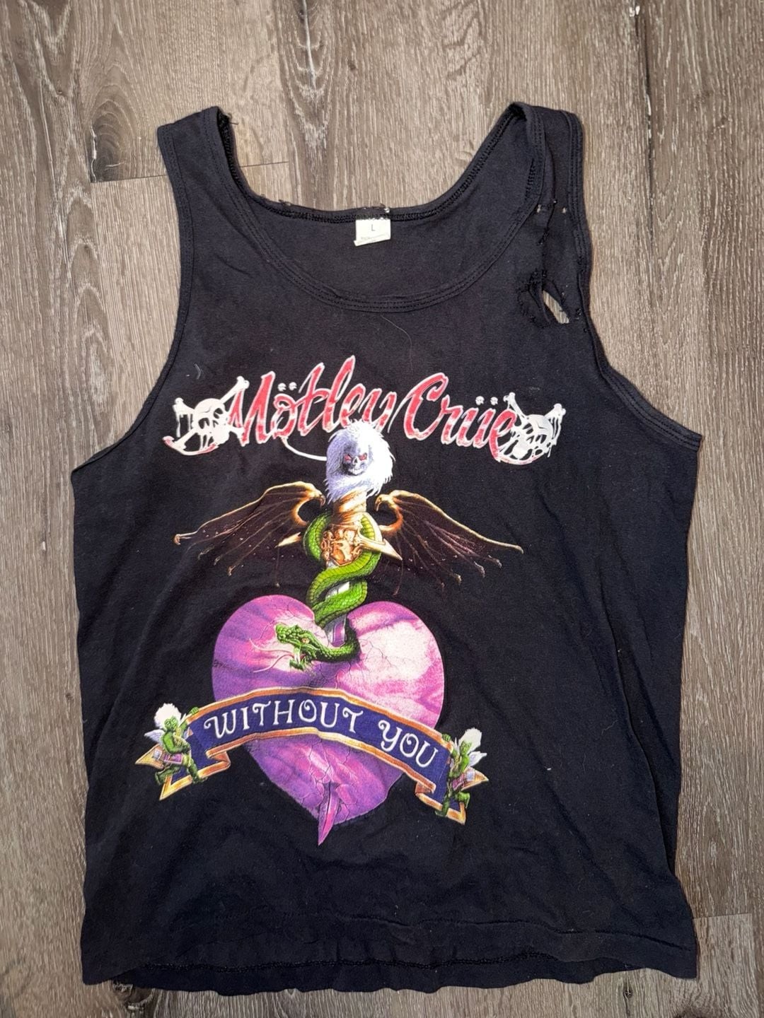 Vintage 1990 Mötley Crüe ‘Without You’ Dr. Feelgood Graphic Tank Top