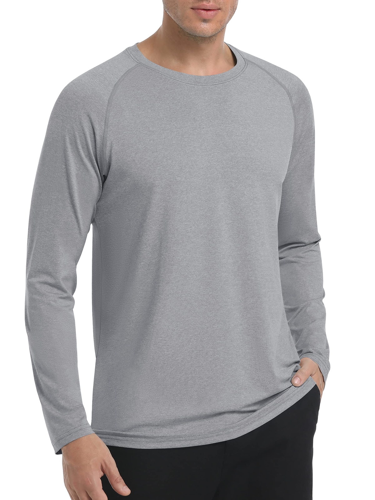 UPF50+ Men’s UV Skin Protection T-Shirts Long Sleeve Casual Beach Outdoor Shirts