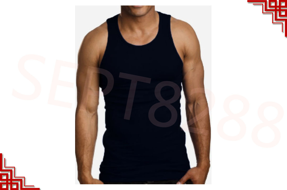 3-12 Packs Mens 100% Cotton Tank Top A-Shirt Undershirt Ribbed Black White Gray