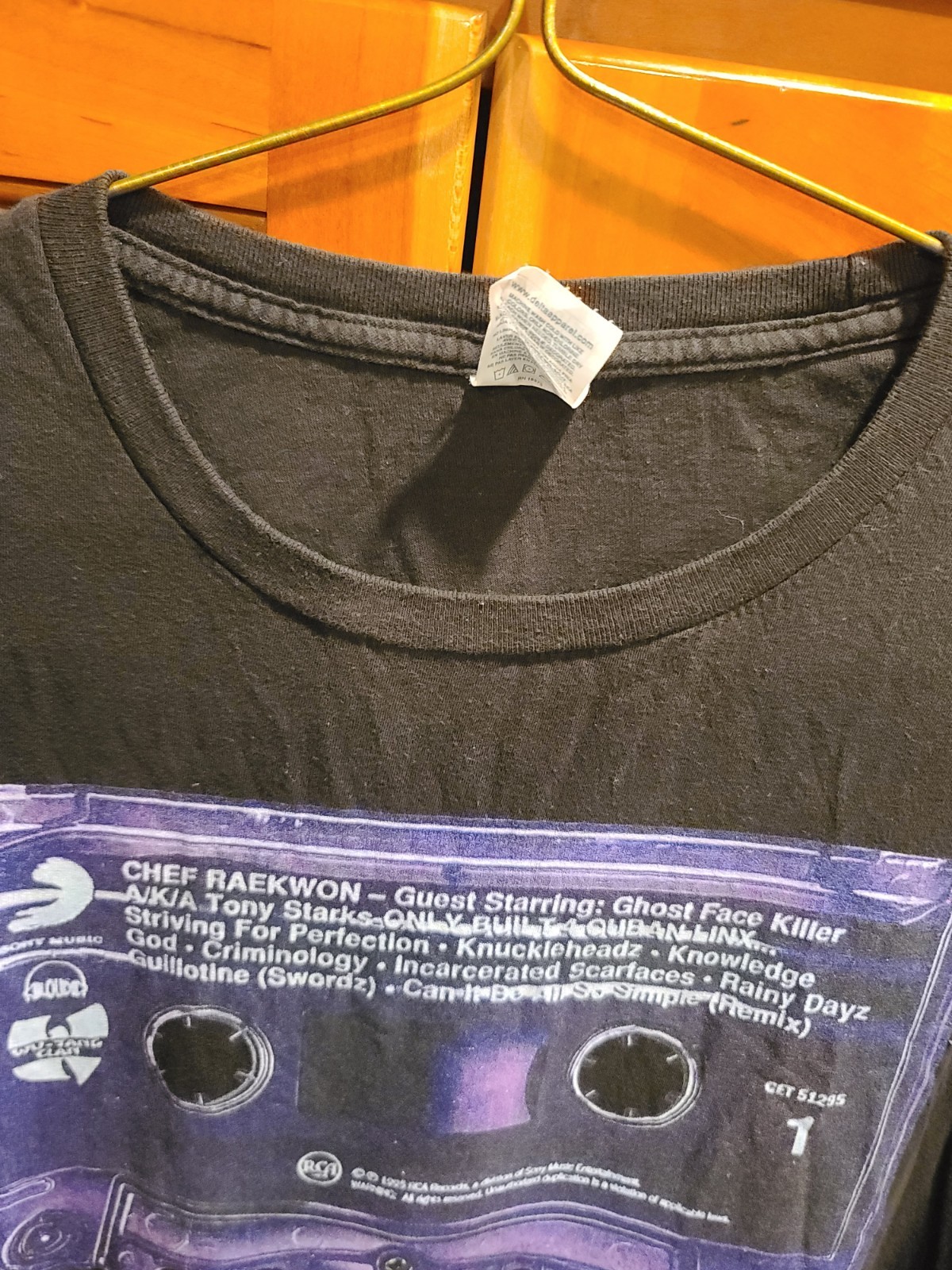 Vtg Rare Wu Tang Clan Chef Raekwon Purple Tape Cuban Linx HipHop Rap T-shirt 2XL