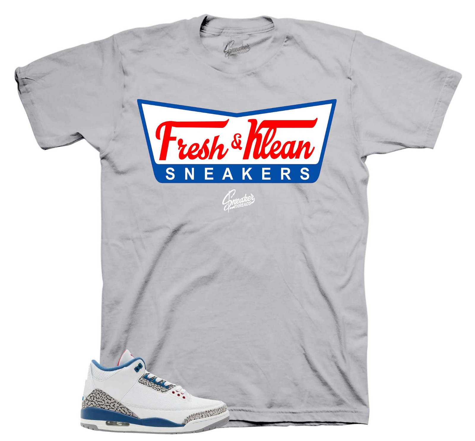 Shirt To Match AJ Retro 3 True Blue Shoes – Fresh Klean Tees