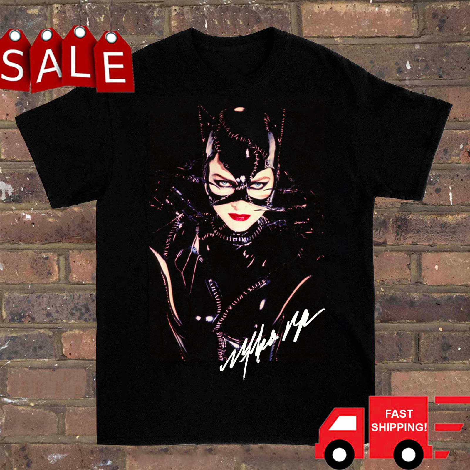 Signed Michelle Pfeiffer Catwoman Shirt Classic Black Unisex S-2345XL 1H0214