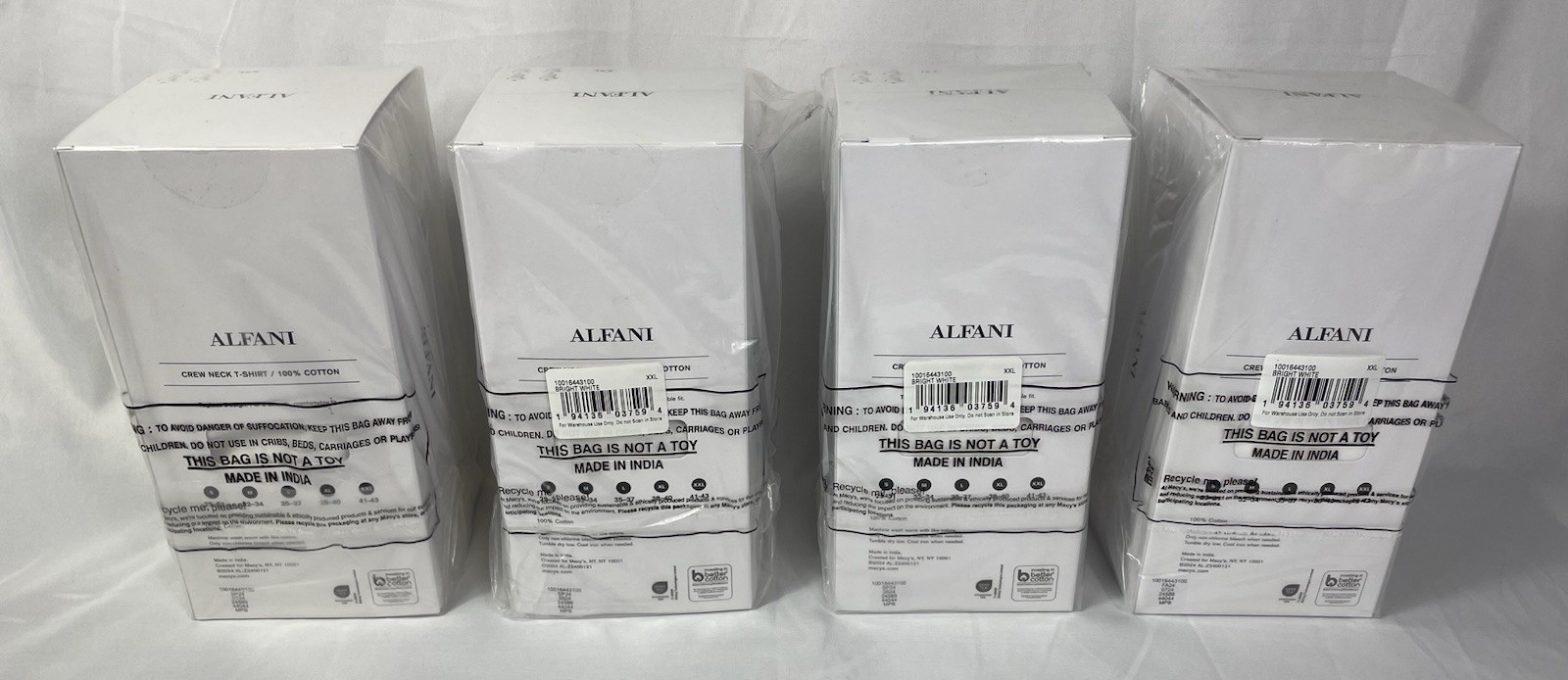 ALFANI Lot of 4 Men’s XXL 4-Pack Slim-Fit Solid Cotton Undershirts 16 Total NWT
