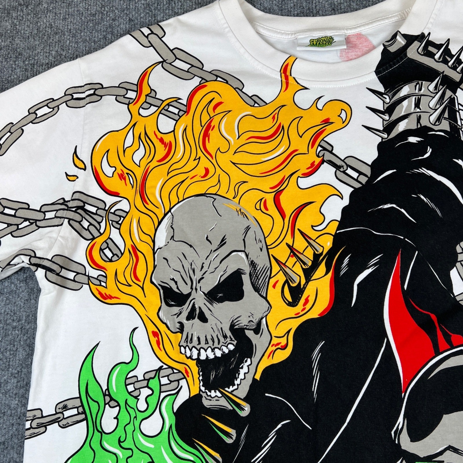 Chronic Images Shirt Mens XL “Hell Race” Spawn vs Ghost Rider AOP All Over Print