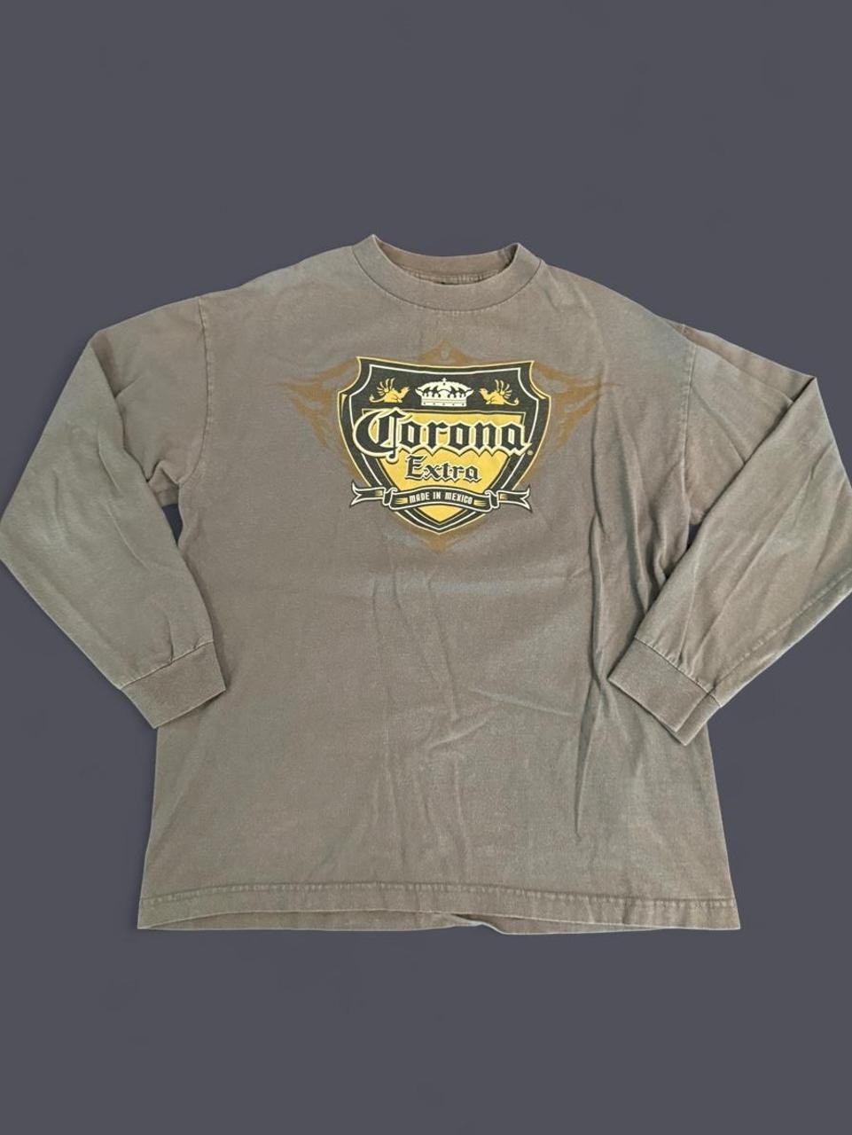 VTG Corona Extra Beer Promo Long Sleeve T Shirt Size Small Surf Style 2000s Y2K