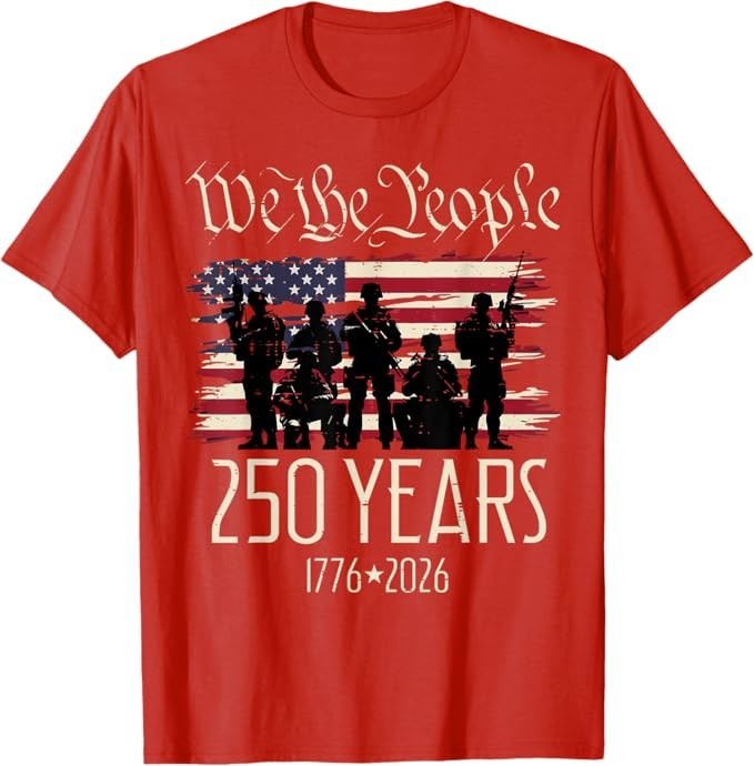 250 Years US Flag 250th Anniversary American Birthday USA T-Shirt