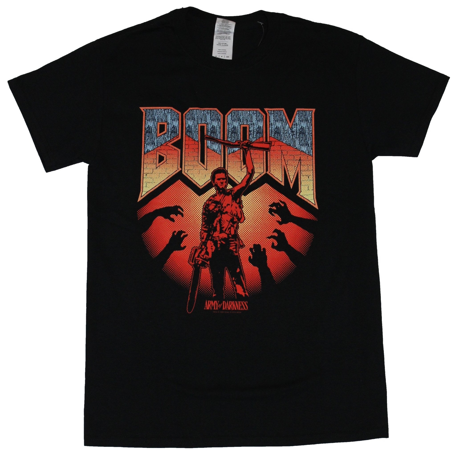 Army of Darkness Mens T-Shirt – Boom Game Style istory Pose Image