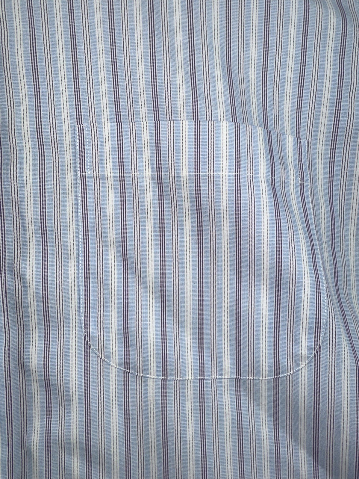 Brooks Brothers Classic 16.5 33 Blue White Striped Non-Iron Supima Cotton Shirt