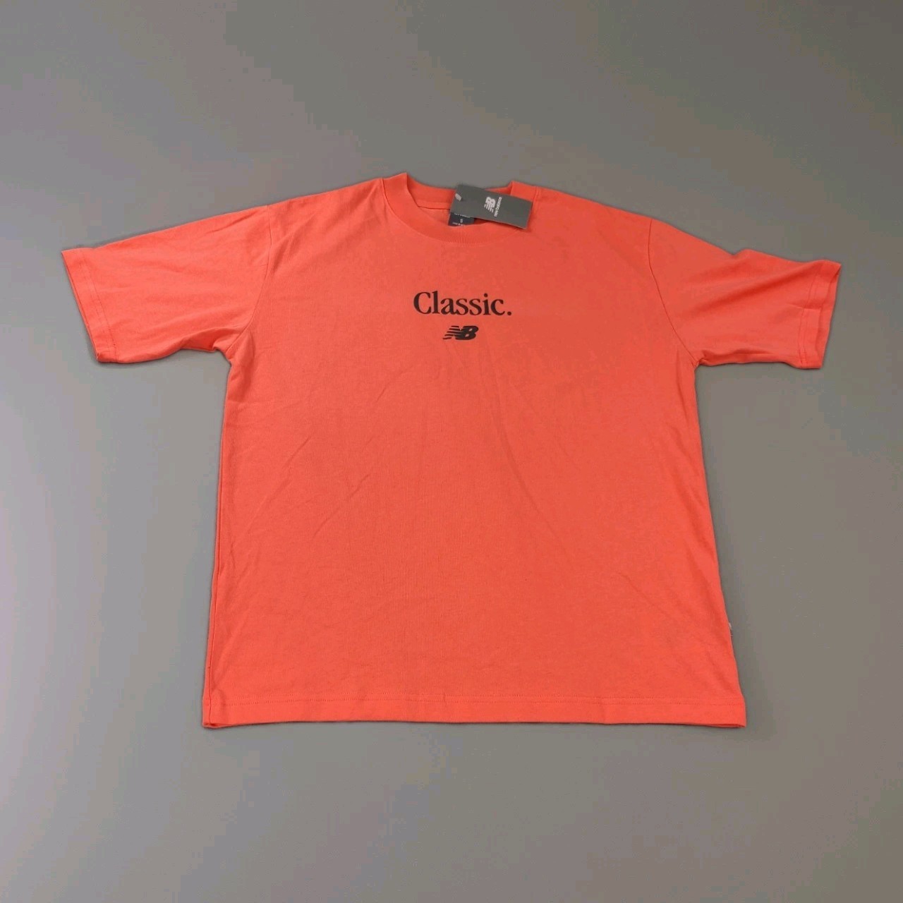 New Balance Timeless Classic T-Shirt Mens Small Red Coral 100% Cotton NWT