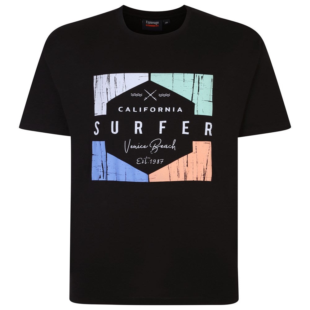 Espionage Men’s Everyday Printed Short Sleeve T-shirt with Round Neck