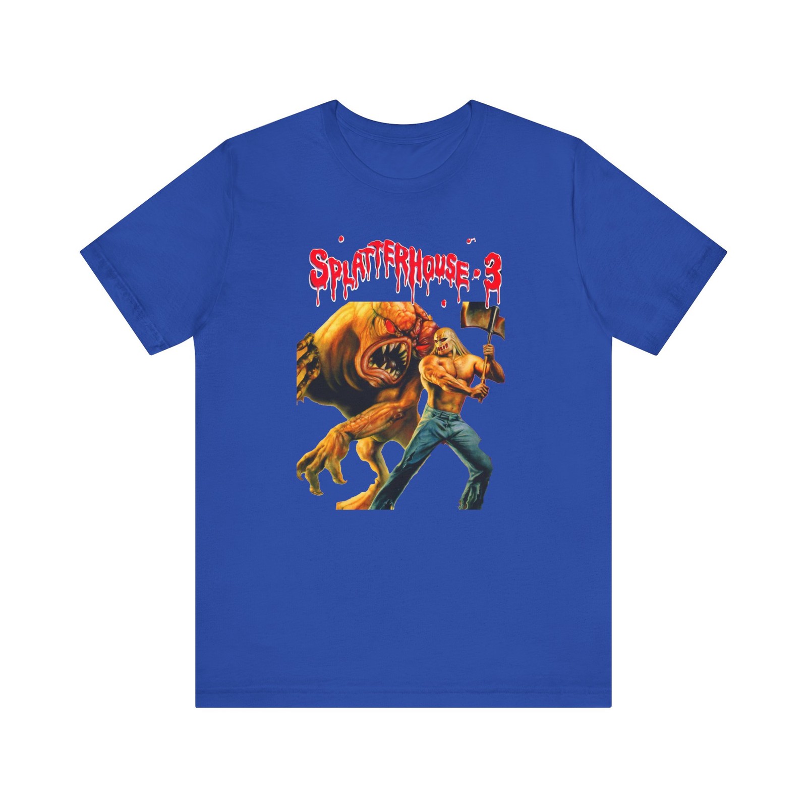 Splatterhouse 3 Sega Genesis 90s Cover Art Unisex Jersey Short Sleeve Tee