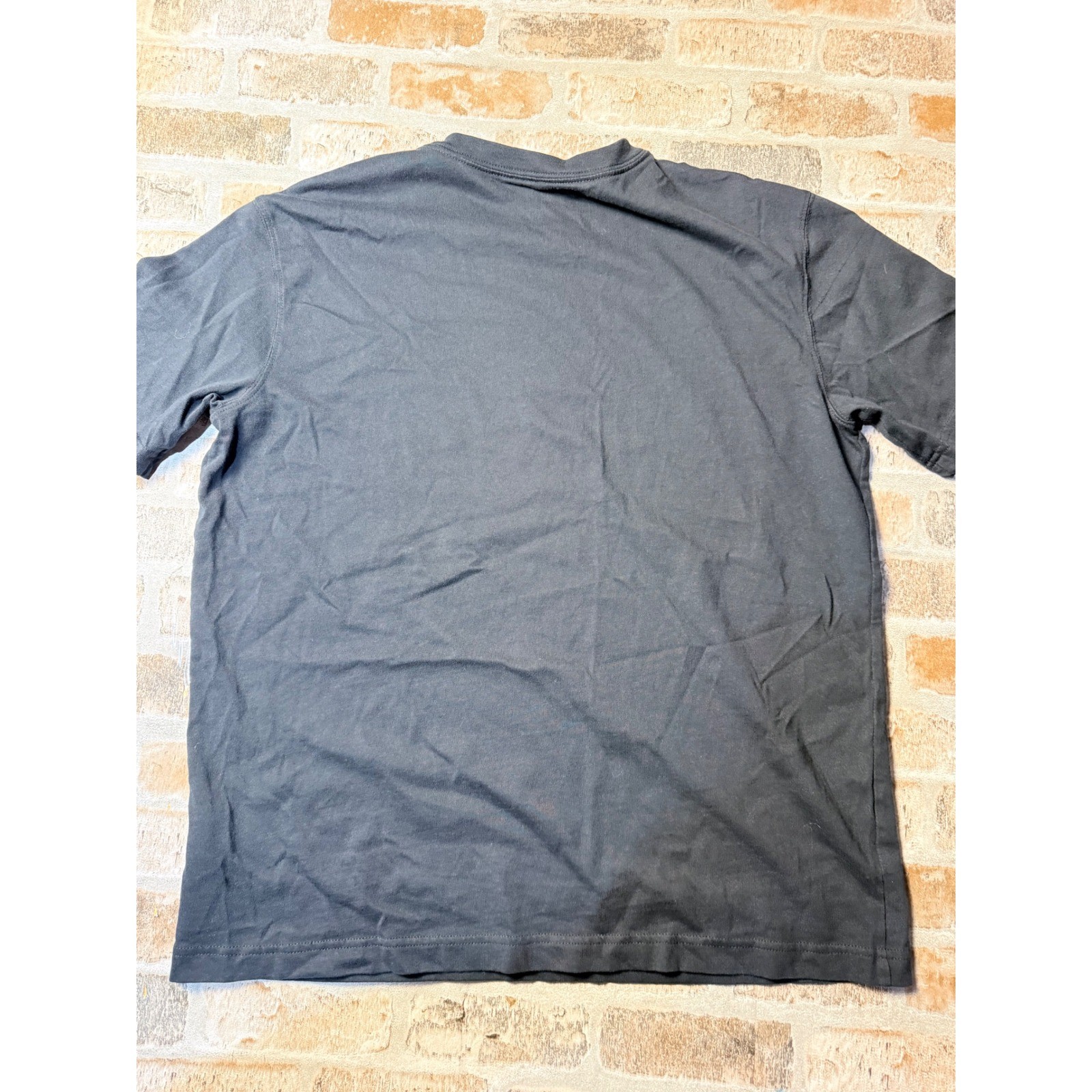 Lands End Mens Super-T Short Sleeve Cotton Crewneck T-Shirt Charcoal Gray Size M