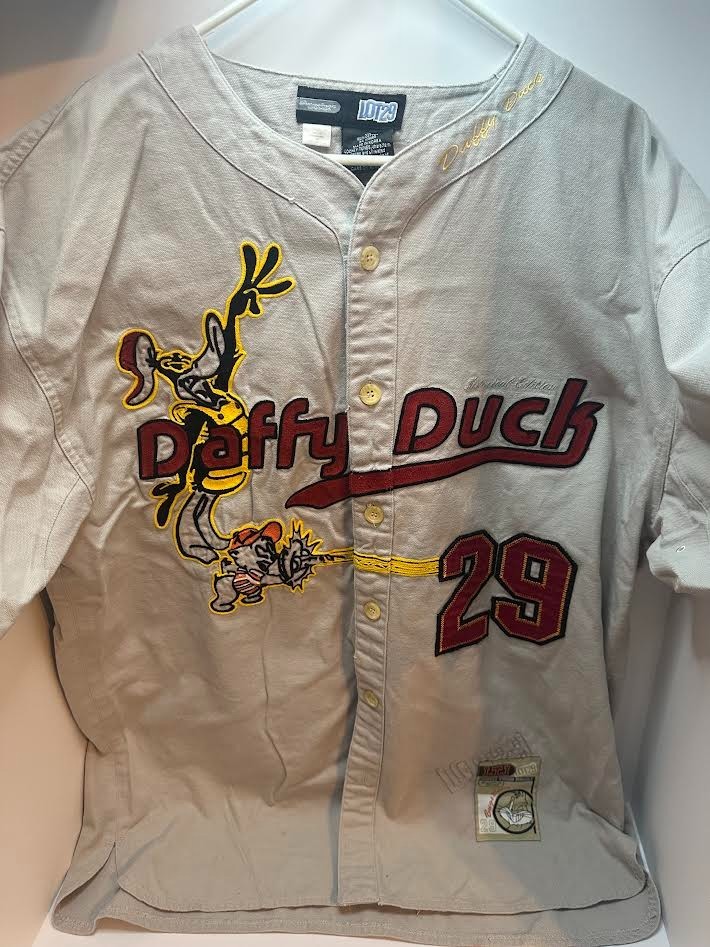 Vintage Daffy Duck Looney Tunes Baseball Jersey #29 Historical Edition Lot29 2XL