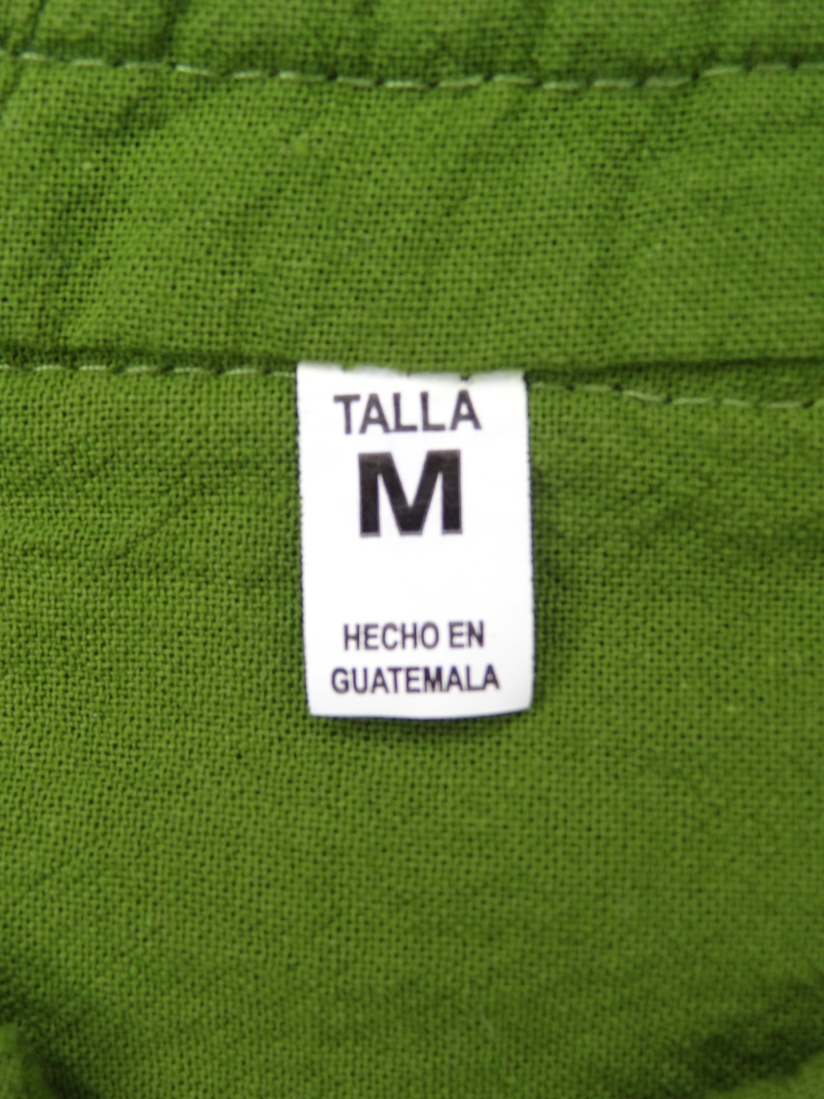 Artisanal Guatemalan Colorful Trim Shirt Green Cotton Mayan Men’s M / Women’s L