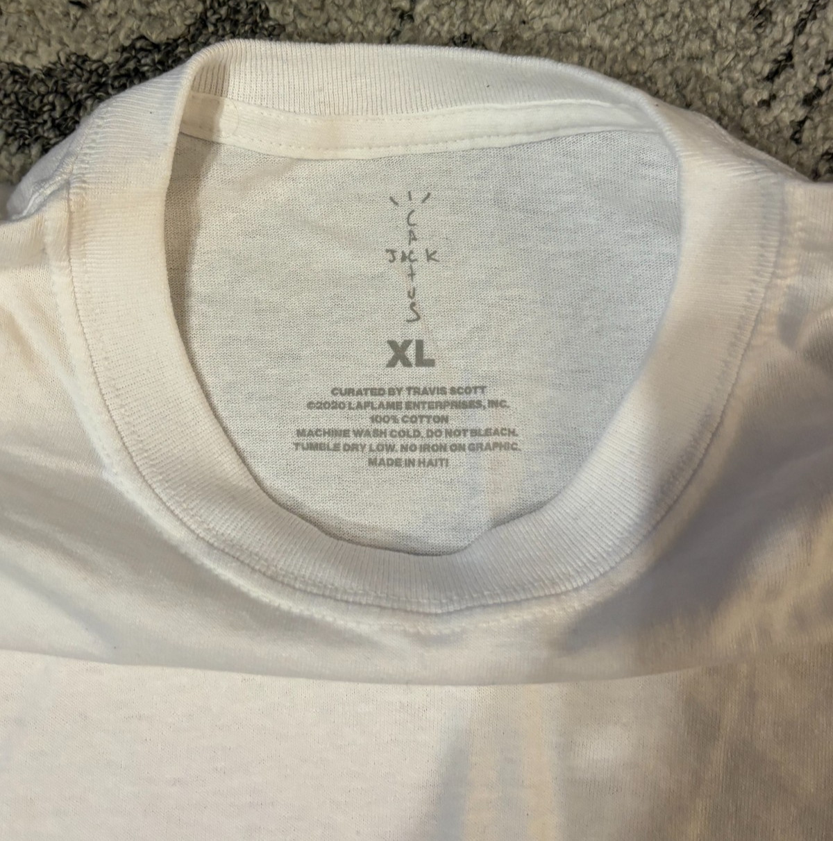Travis Scott ‘Cactus Jack’ White T- Shirt XL MENS BRAND NEW No Tag