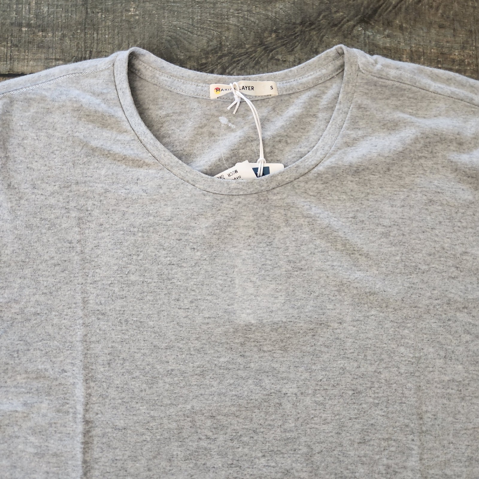 Marine Layer T Shirt Absurdly Soft Tee Signature Made in USA NWT Mens Small Gray