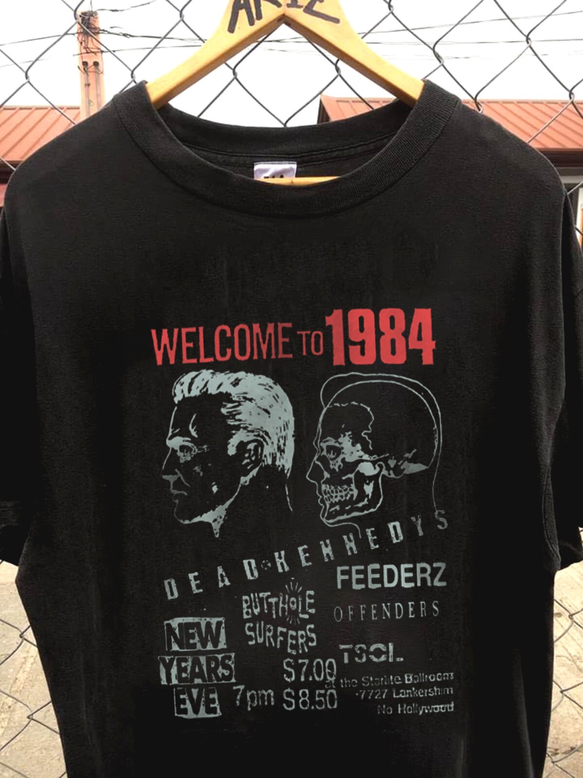 Welcome to 1984 dead kennedys flyer t shirt feederz TSOL, puck rock band TE735
