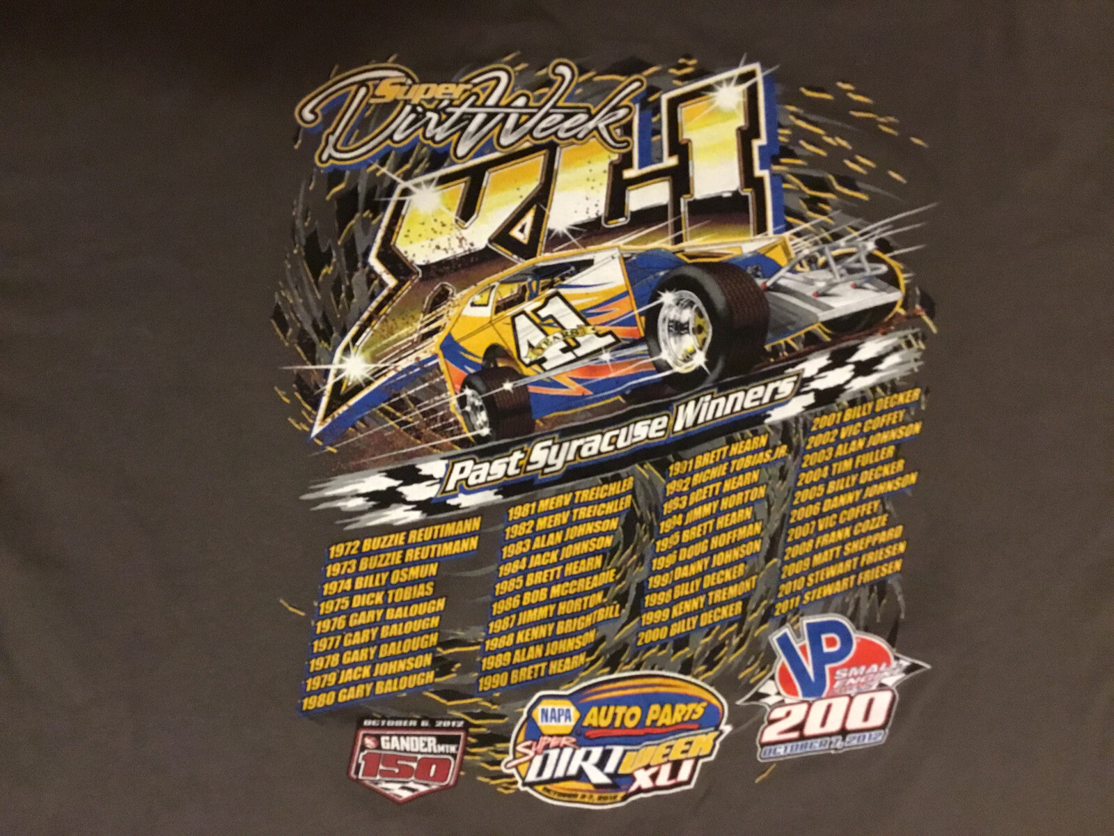FORMULA 1 GILDAN Short Sleeve T-Shirt Sz 4XL Gray, Blue, Yellow
