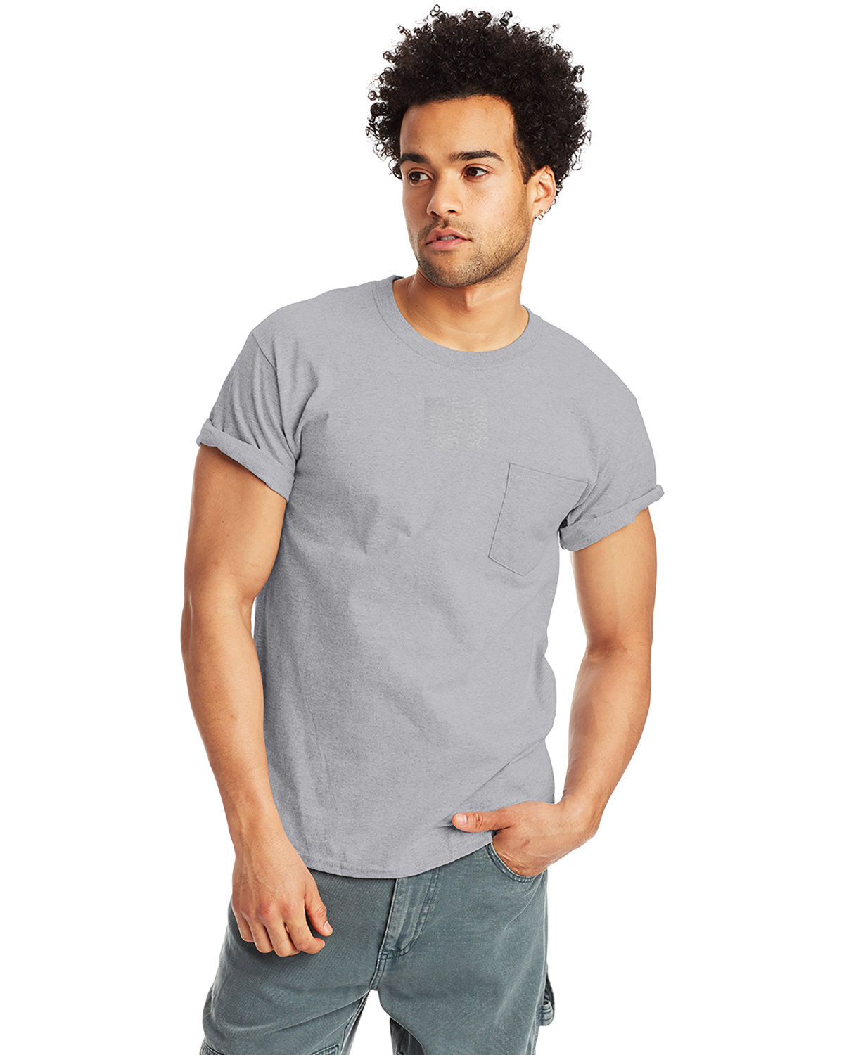 10 Pack Of Hanes H5590 Men’s T Shirt Crew Authentic-T Pocket Stylish T-Shirt