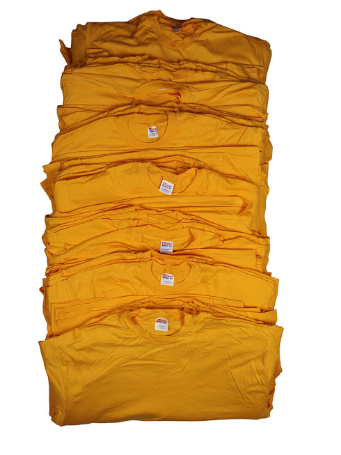 Vintage Lot of 12 Mens HANES HEAVYWEIGHT XXL T-Shirt Sports Casual USA NOS