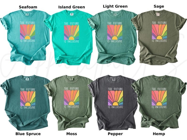 Comfort Colors The Future is Inclusive Shirt, Rainbow Shirt, Human Rights Shirt