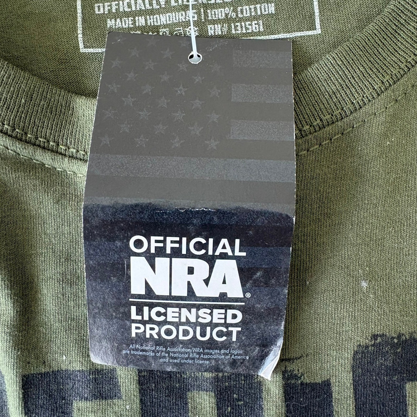 NRA American By Birth Member By Choice Graphic T-Shirt Olive Green XL New