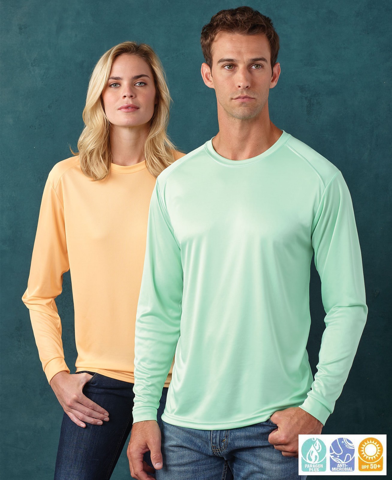 Adult Long Sleeve UPF 50 T-Shirt Sport Fishing Boat UV Protection Performance