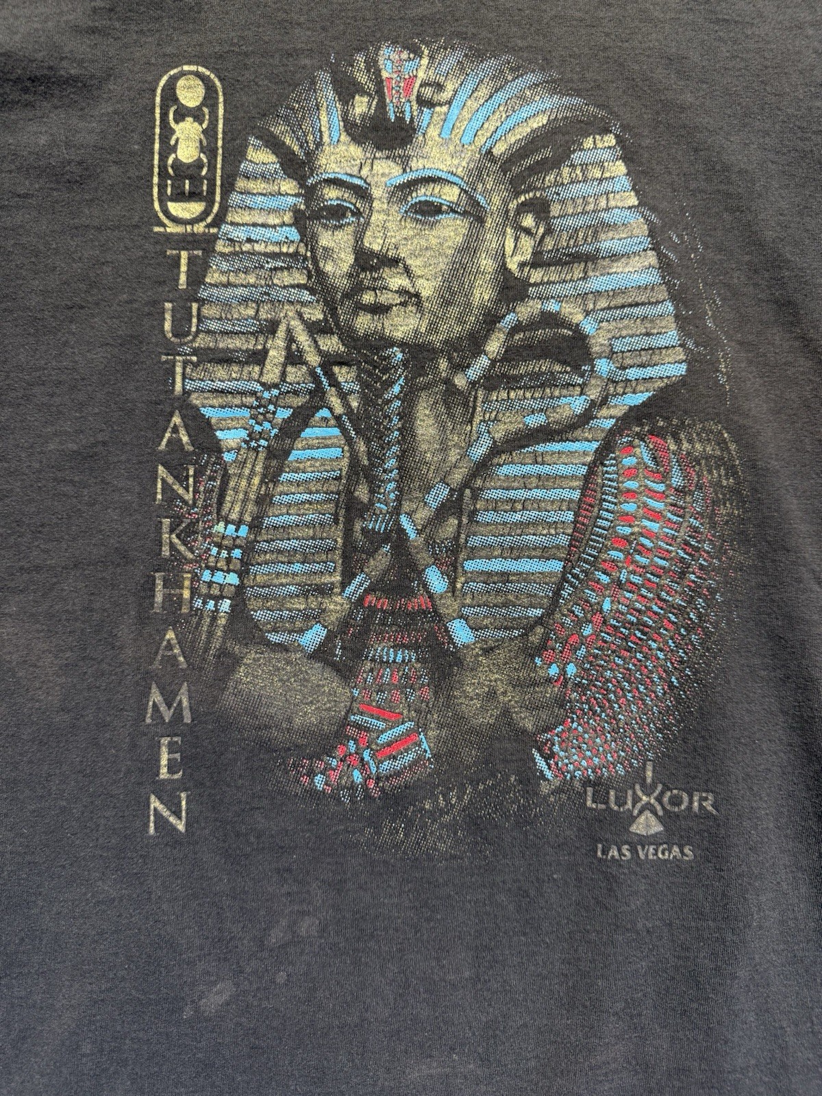 Tutankhamun Egypt Graphic T-shirt Luxor Las Vegas Black Mens Large