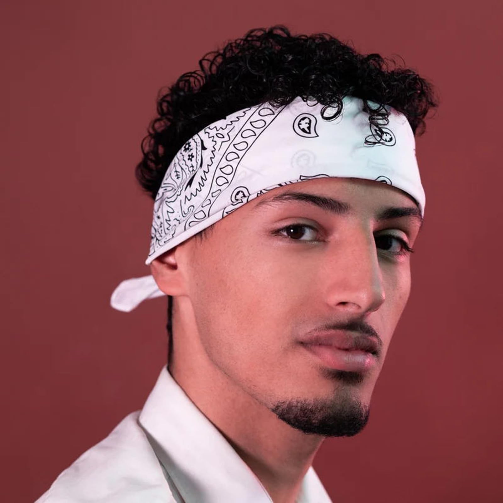 30PCS Bandanas Unisex Paisley Bandanas Bulk MultiPurpose Headband Cowbo…