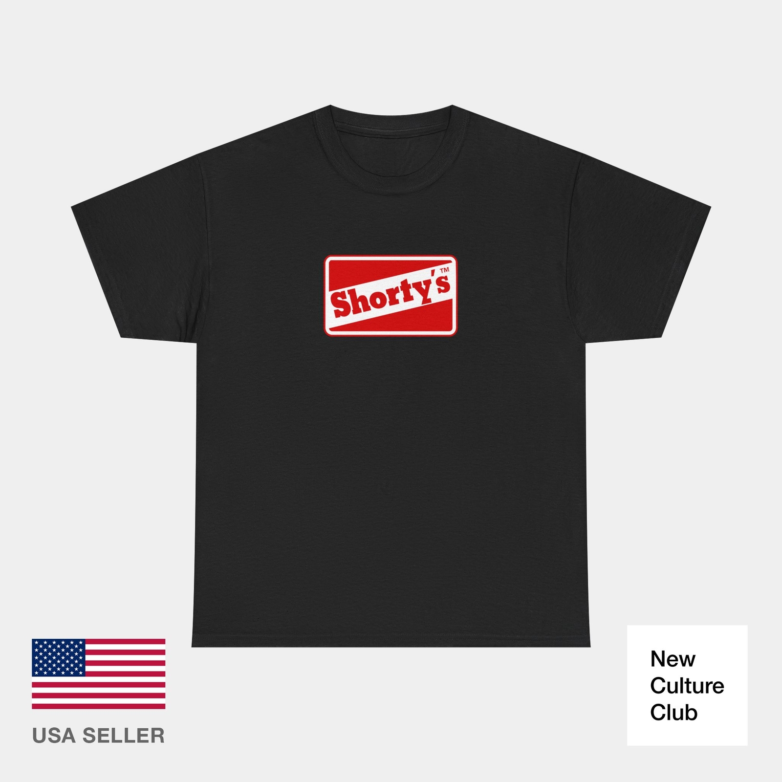 Shortys Red Skateboard Classic 90s 00s Muska Vintage Classic Skate TShirt Print