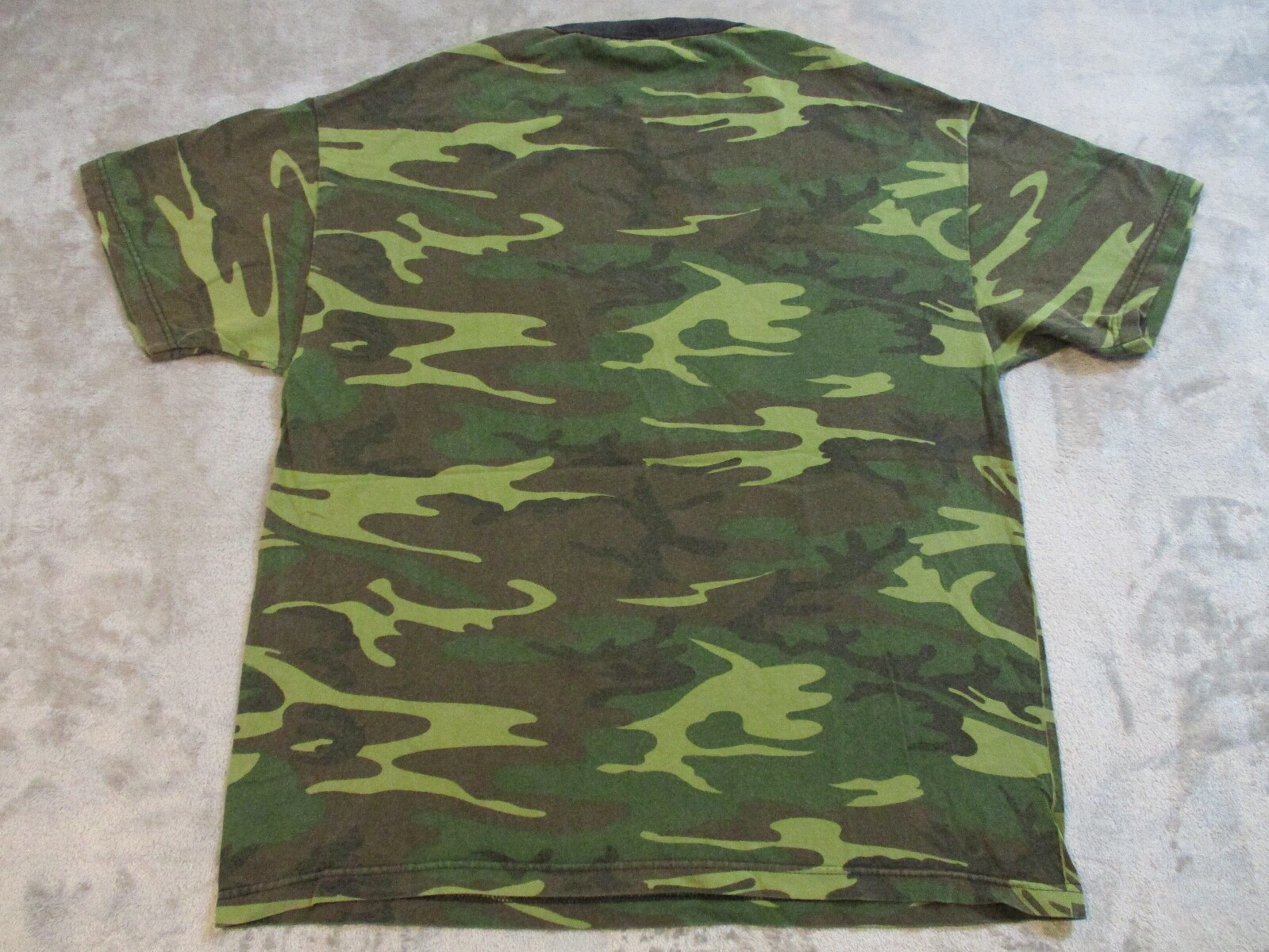 Vintage DC Comics Justice League Shirt Mens XL Green Camo Super Hero TV Movie
