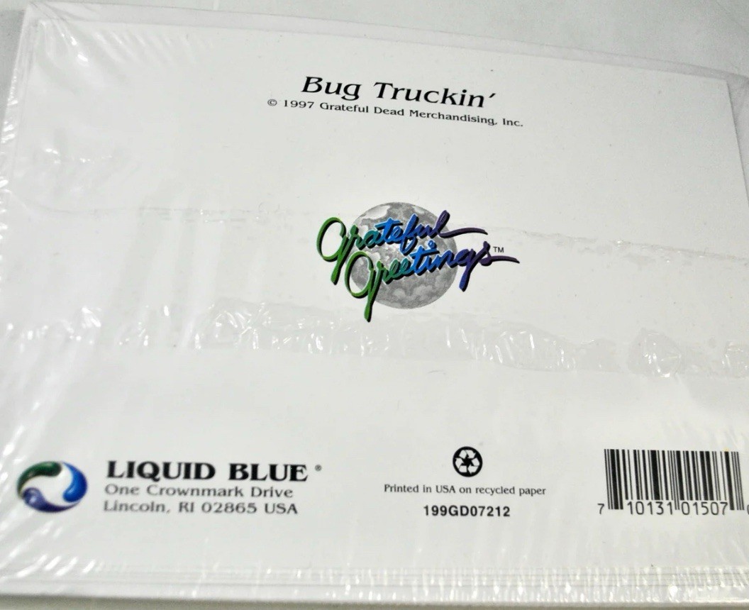 Vintage Grateful Dead 1997 Liquid Blue Thank You Card Pack(7)