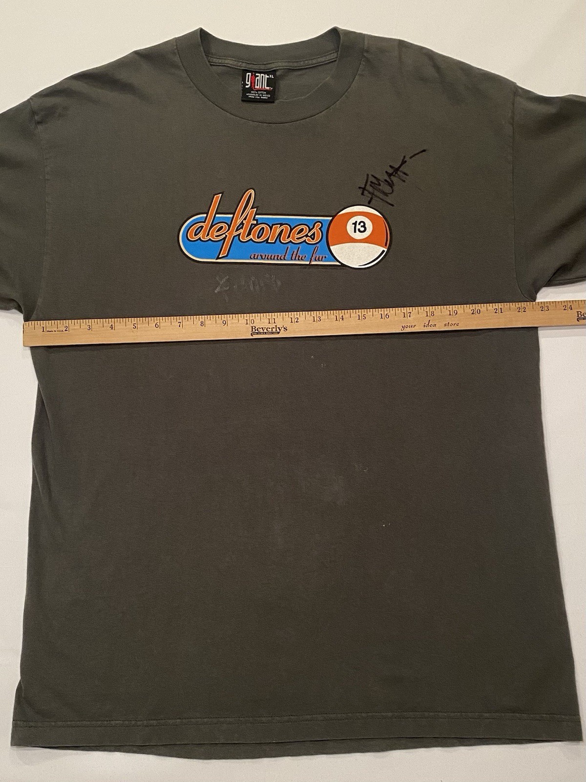 Vintage 1990’s GIANT Deftones Around the Fur Concert T-Shirt Size XL SIGNED