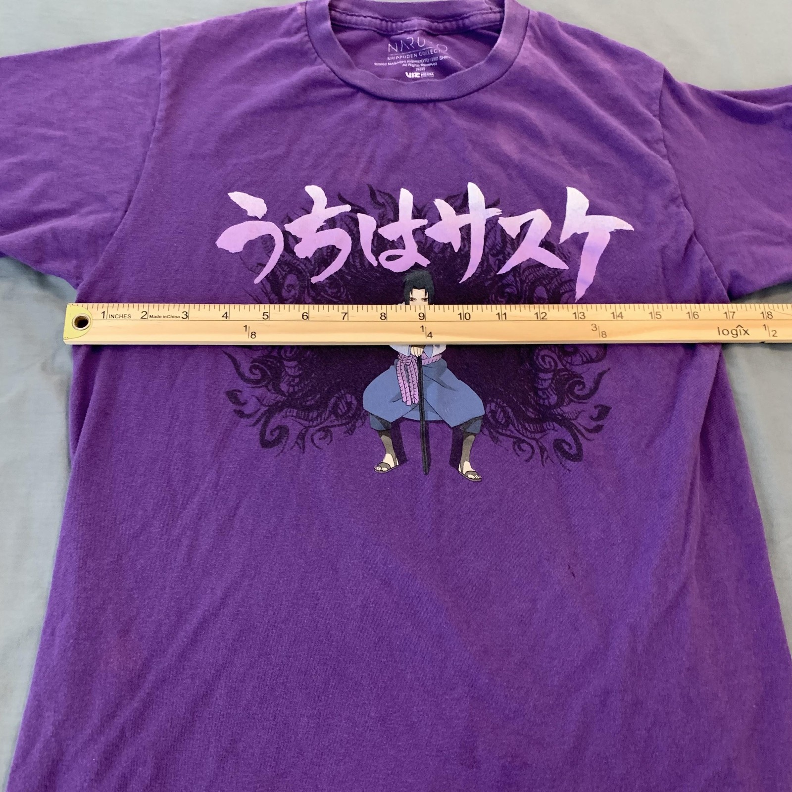 Naruto Shippuden Sasuke Uchiha Shirt Mens Small Anime Graphic Tee Viz Media