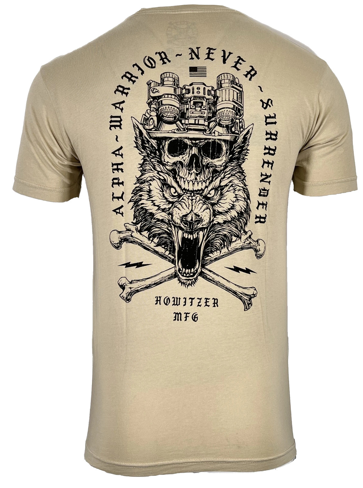 Howitzer Style Men’s T-Shirt ALPHA WARRIOR Military Grunt M L XL 2XL 3XL 4XL 5XL