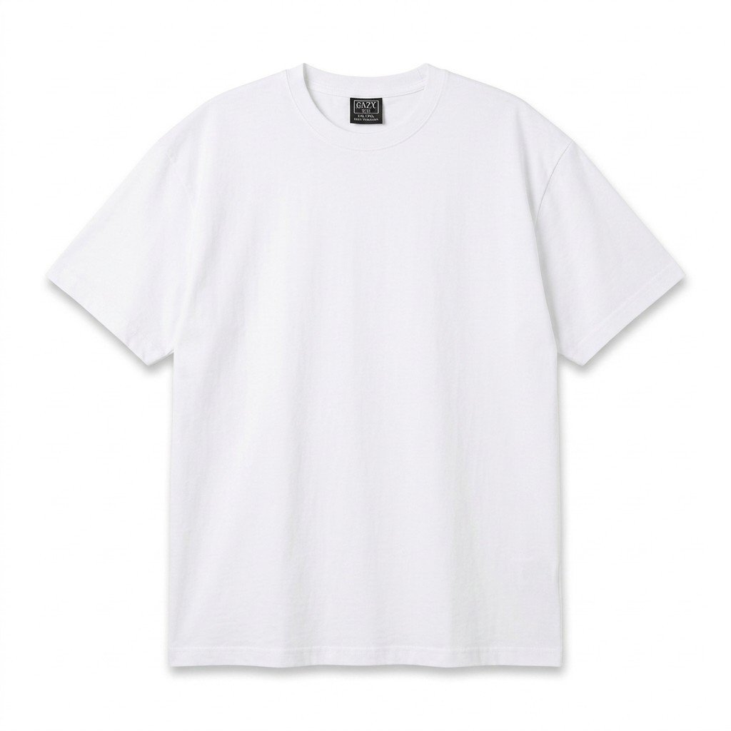 Mens Plain White T-Shirt CrewNeck Oversized Blank Heavyweight Cotton Tee 3XL-4XL