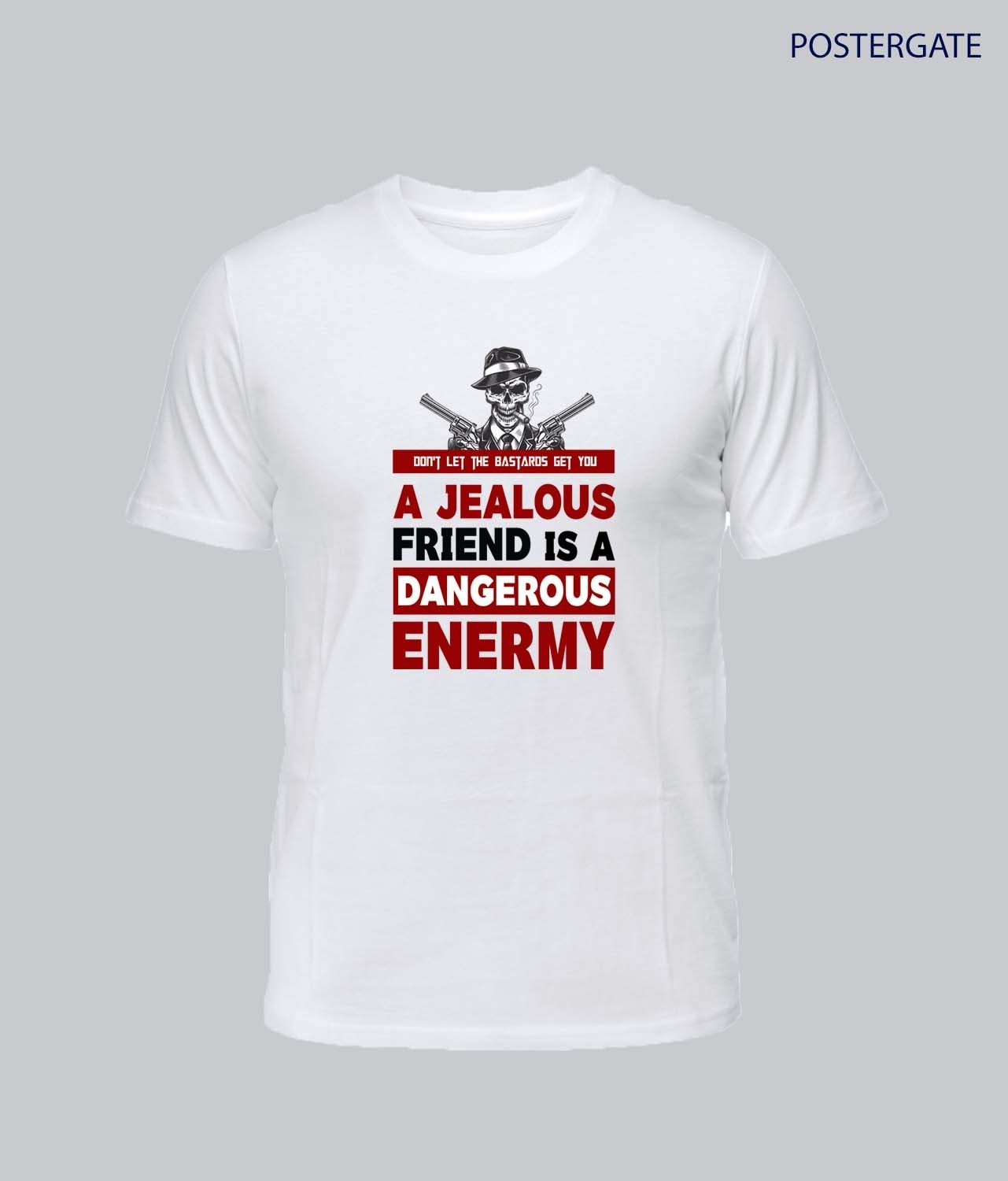 White Polyester Modal T-shirt Crewneck For Men and Women