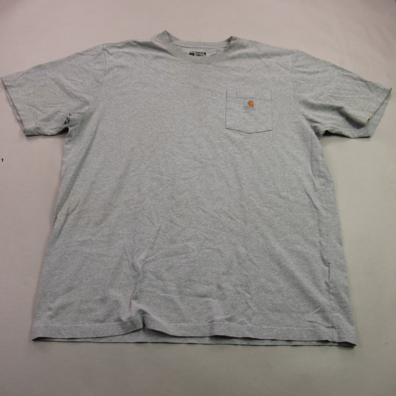 Carhartt Shirt Mens XL Tall Short Sleeve Crew Neck Loose Gray Lightweight