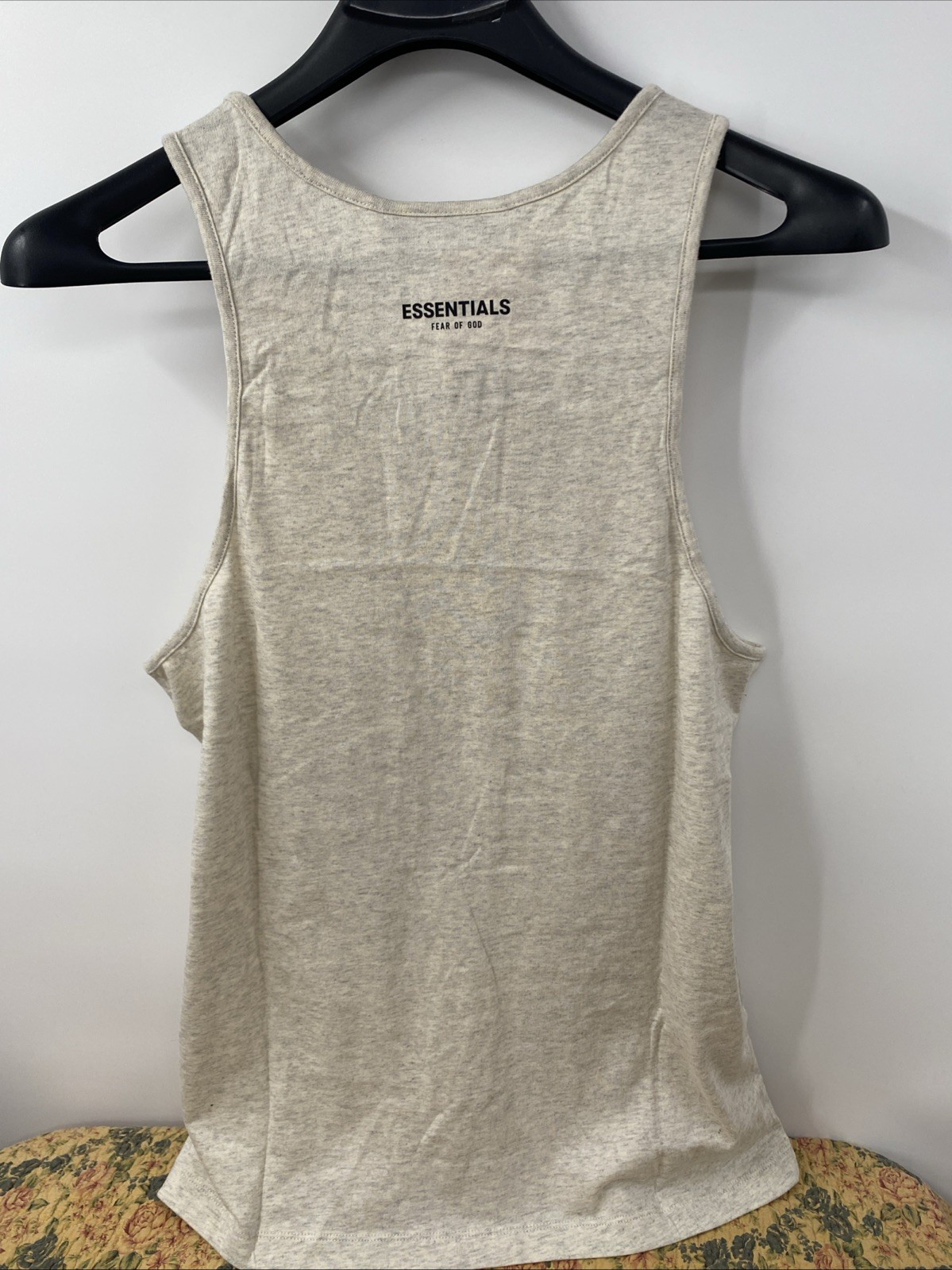 Essentials fear of gods Grey Tank Top Size Medium. Color Light Oatmeal