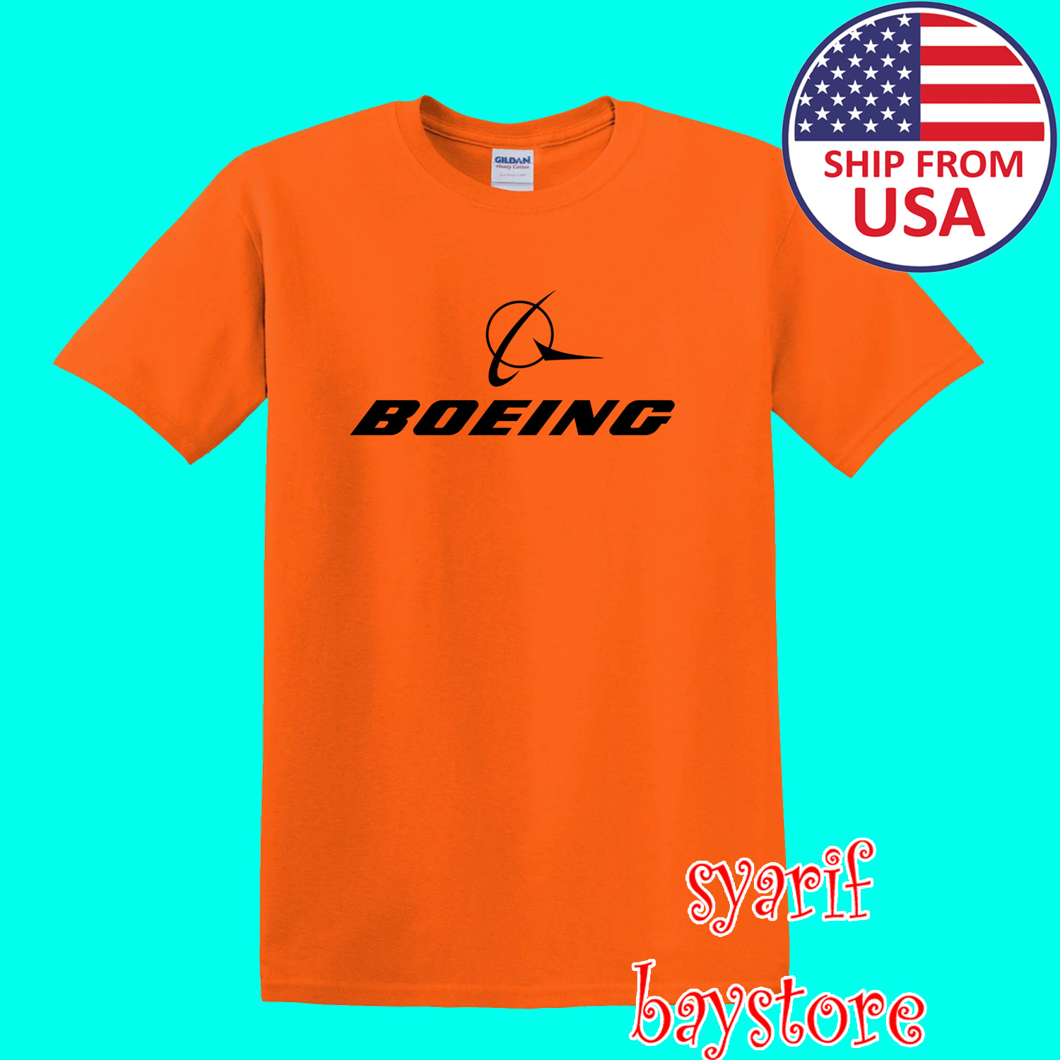 Boeing American Aircraft Airways Men’s Orange Size S to 5XL