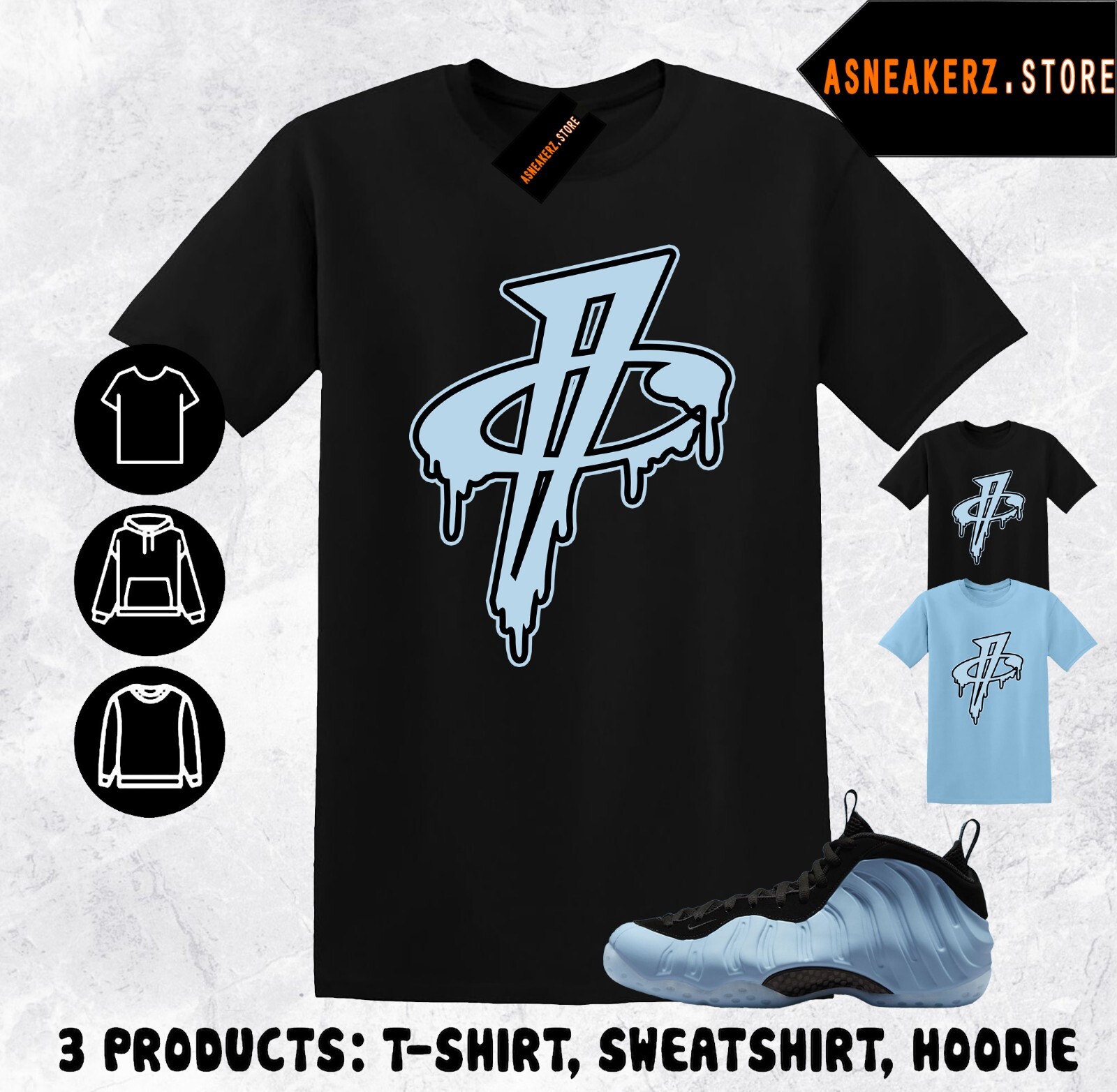 Shirt Foamposite One Psychic Blue Match Sneaker Sneakerhead Penny 1 Cent T-Shirt