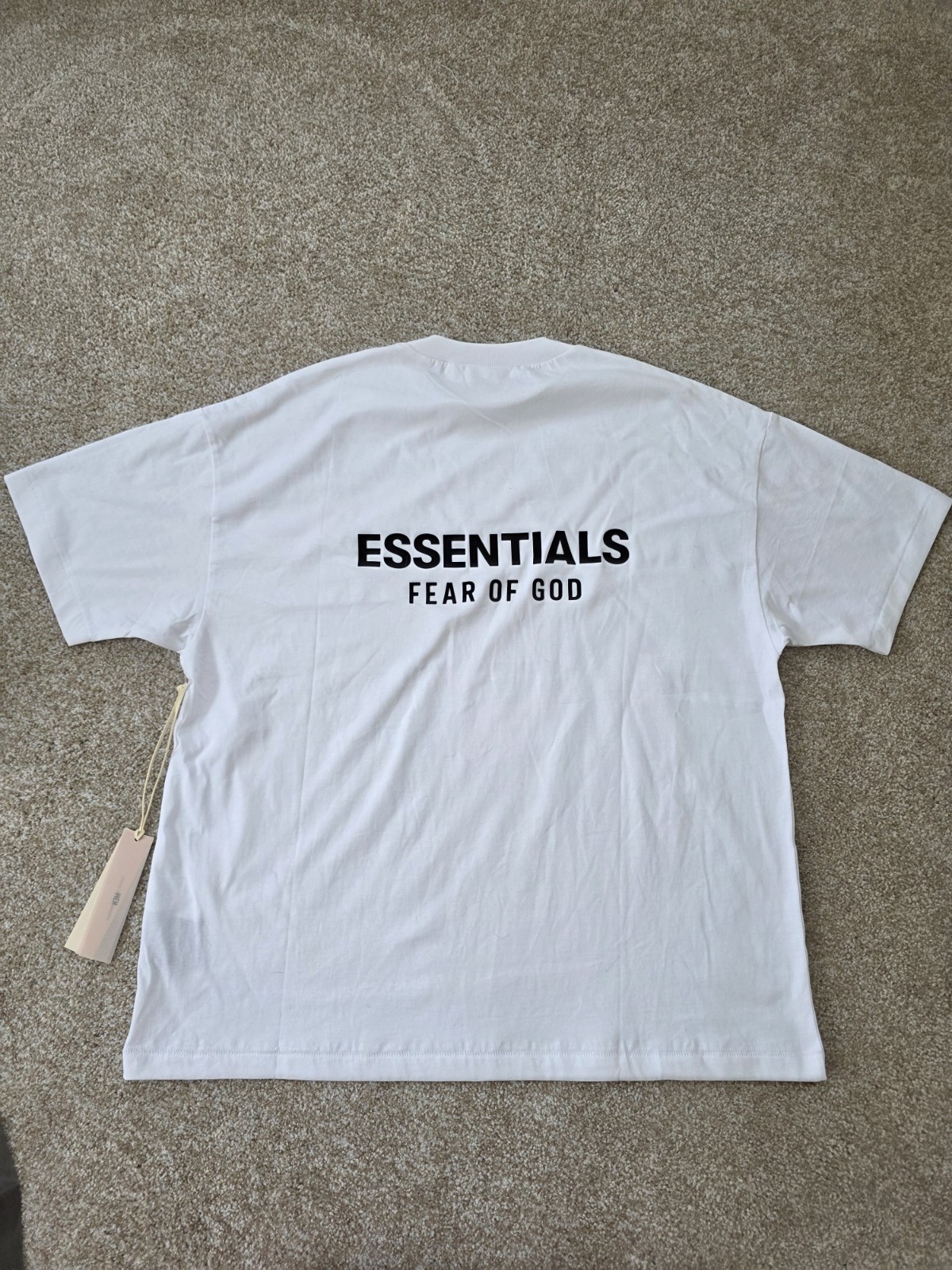Fear of God Essentials Men’s White Crew Neck Short Sleeve Logo Graphic Tee
