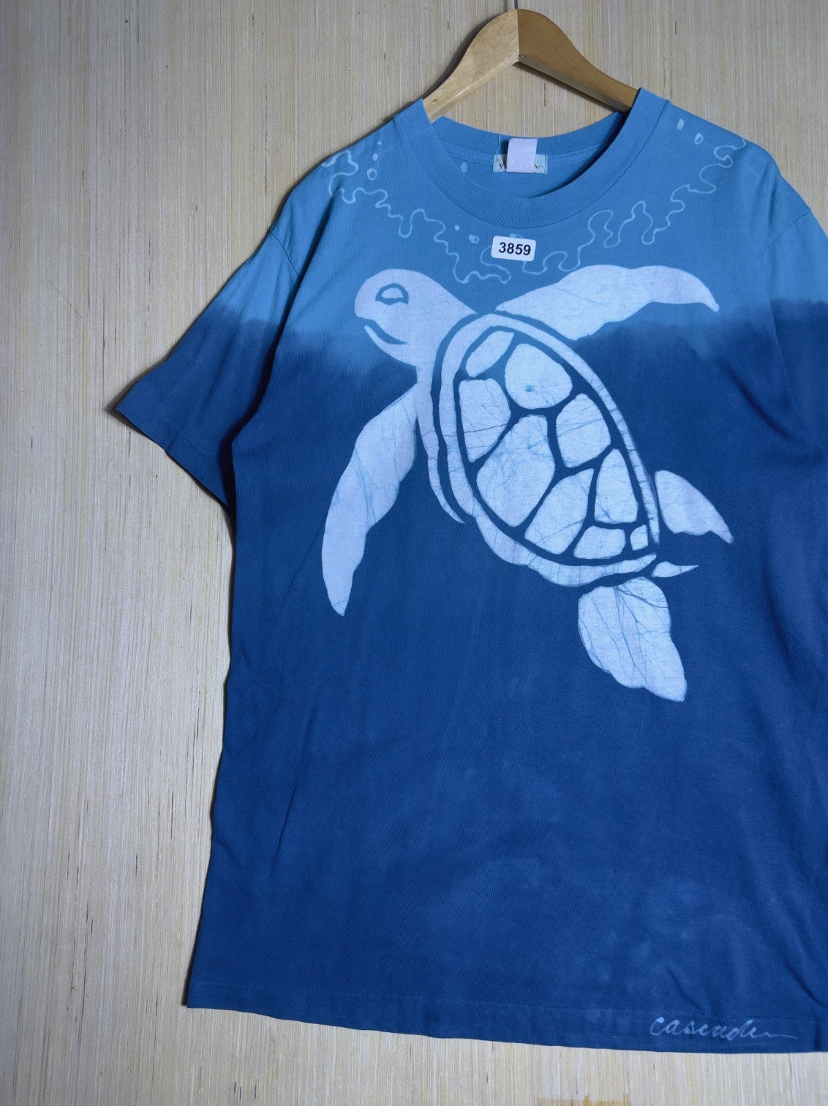 Vintage Sea Turtle Shirt Large Blue Short Sleeve Men’s Graphic Print 90s
