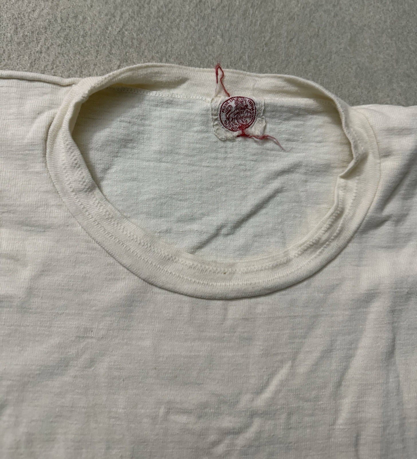 Vintage 30s 40s Paneled White Blank Tee Jersey All 100% Cotton 20.5×30 Very Rare
