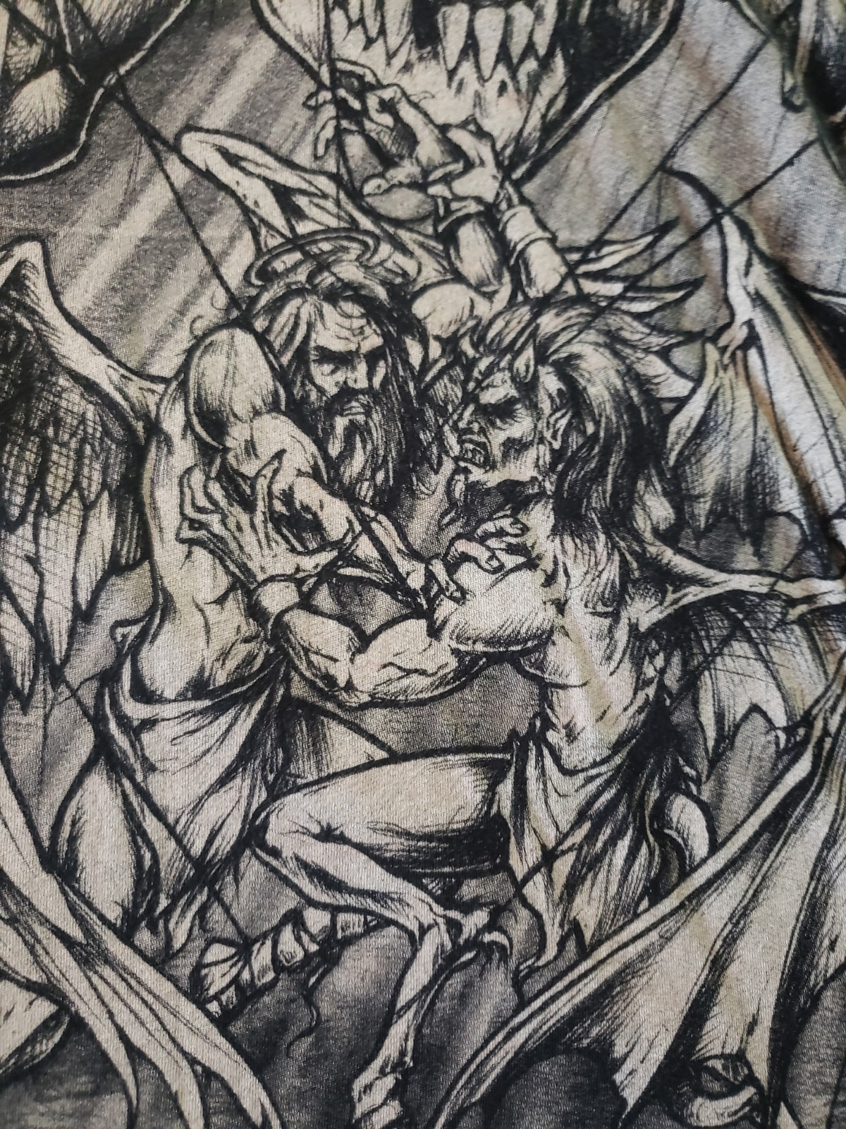 vintage XL Affliction Puppet Master t-shirt skeleton god and devil.