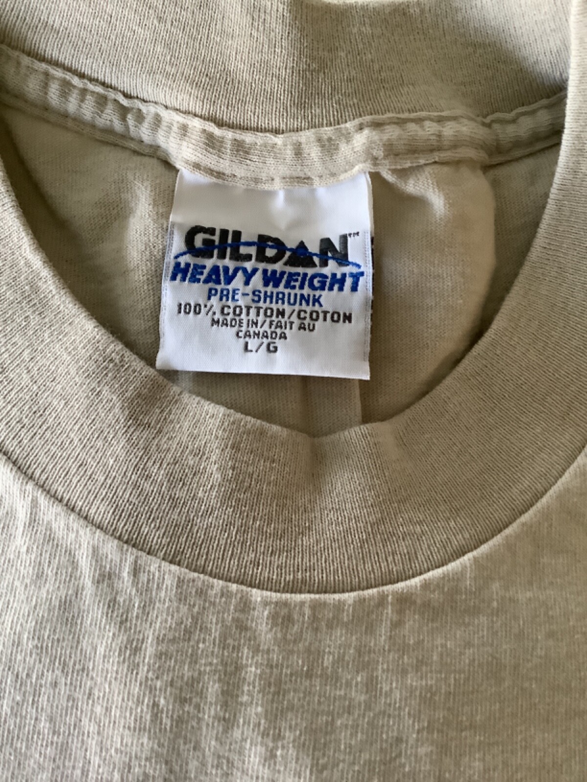 Mens GILDAN Khaki Short Sleeve Crew Fishing T Shirt *Life is Full of Choices* L