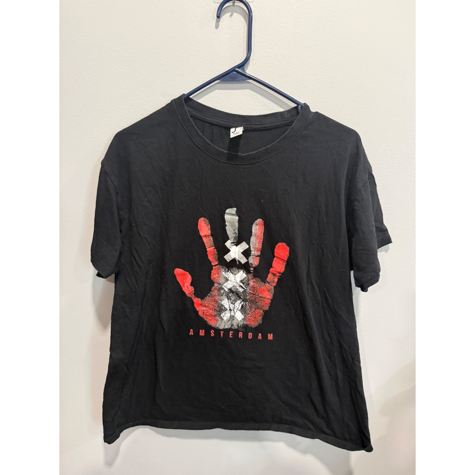 SOLS Regent 11380 Amsterdam Handprint Graphic T-Shirt Black XL Mens Short Sleeve